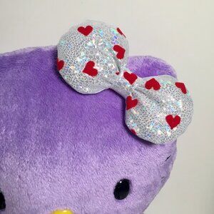 Hello Kitty Build a Bear Replacement Bow Holorgram Metallic with Hearts